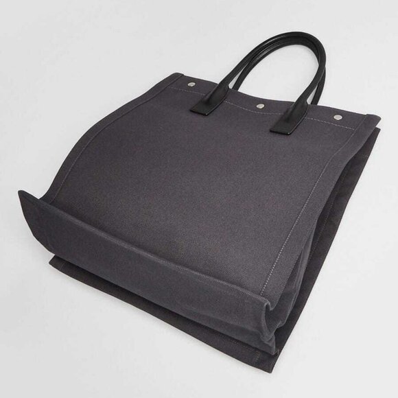 Yves Saint Laurent Grey Canvas Rive Gauche North/South Tote Bag - Picture 2 of 9